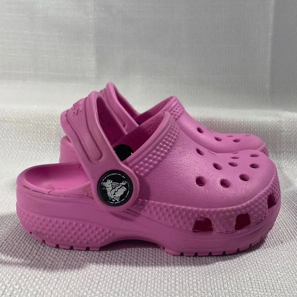 Crocs Classic Clog Toddler Girls Size 5 Pink Slip On Water Shoes 10001-6S0